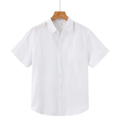 Men's Summer Linen Short Sleeved Shirt
