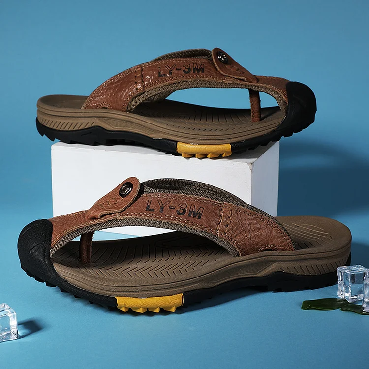 Men's Outdoor Flip-Flops with Durable Sole