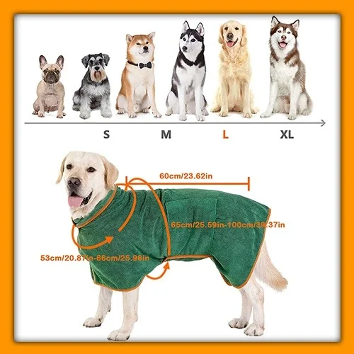 Microfiber Dog Bathrobe-gladdween