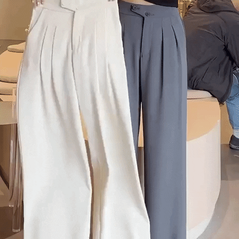 Jenna - Straight trousers - Chic - High Quality Cotton - For Formal Occasions