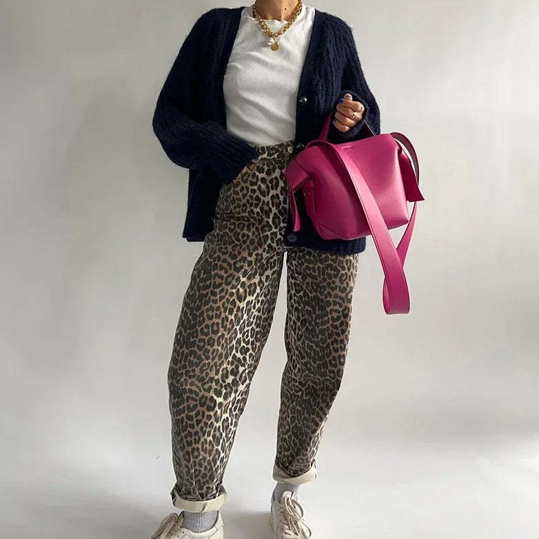 Benthe - Vintage With Leopard Print trousers