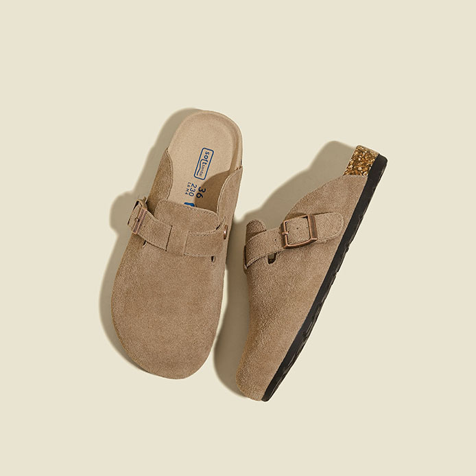 100% Vegan Suede Clogs