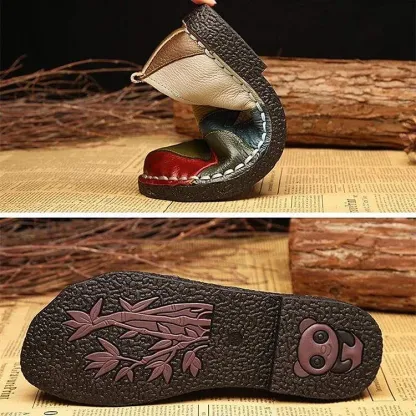 Women Loafers Patches Stitching Flat Shoes Woman Summer Flats Soft Candy Colors Genuine Leather Moccasins Loafers