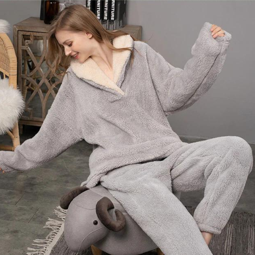 Fluffy Night Fleece - Pajama Set for Women