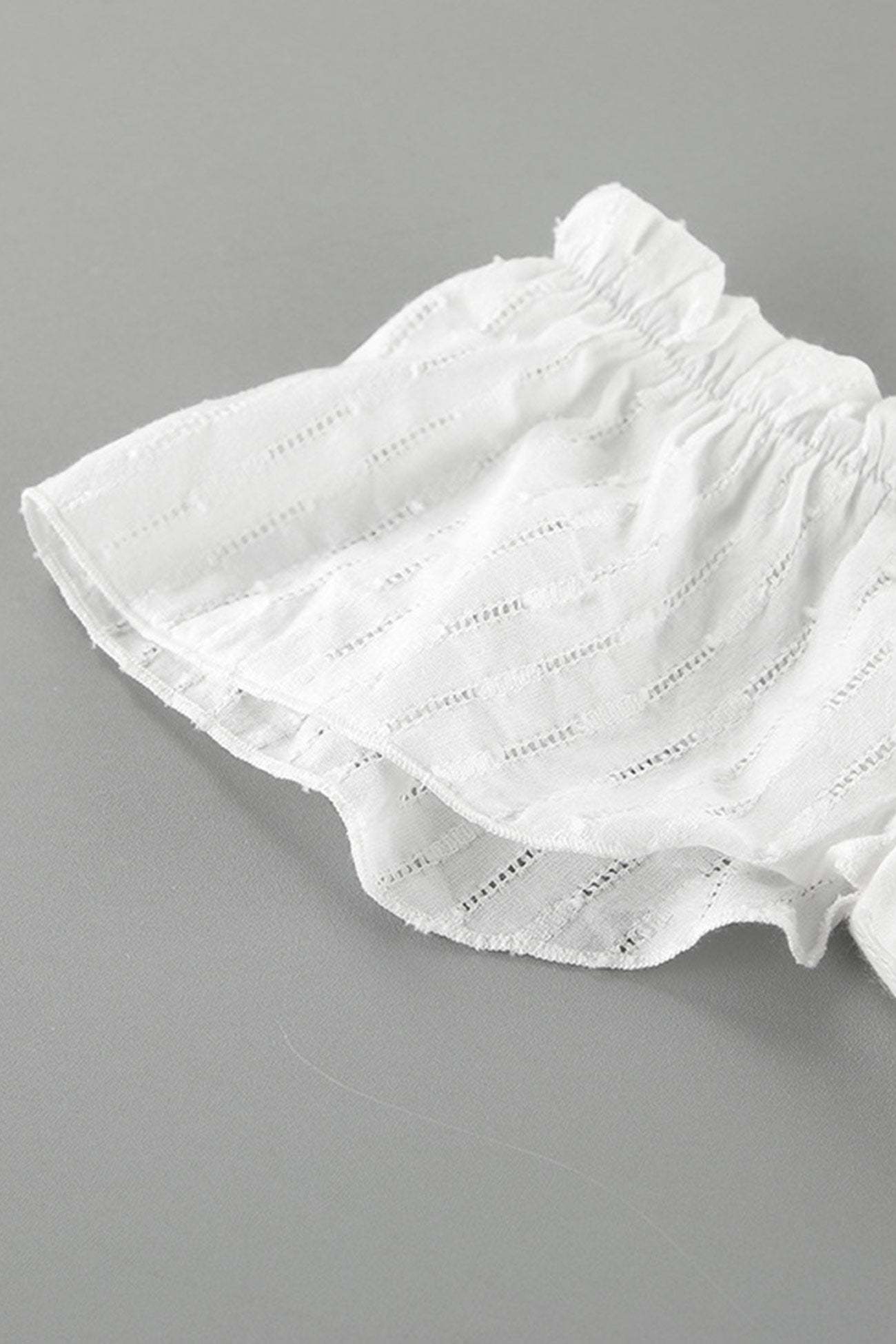 Leilani - cotton ruffle sleeve slit pants set