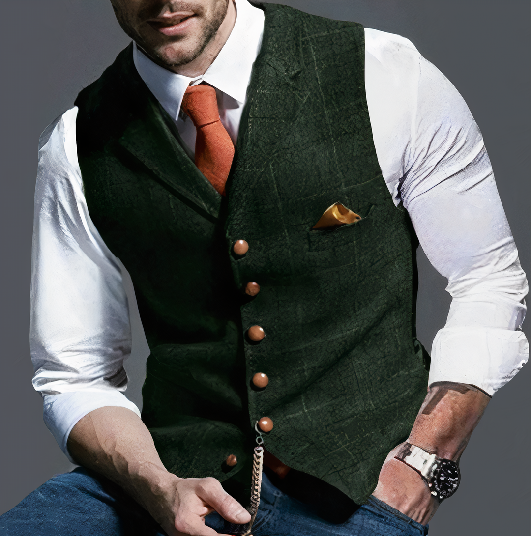 Slim-Fit Waistcoat Men's Suit Vest