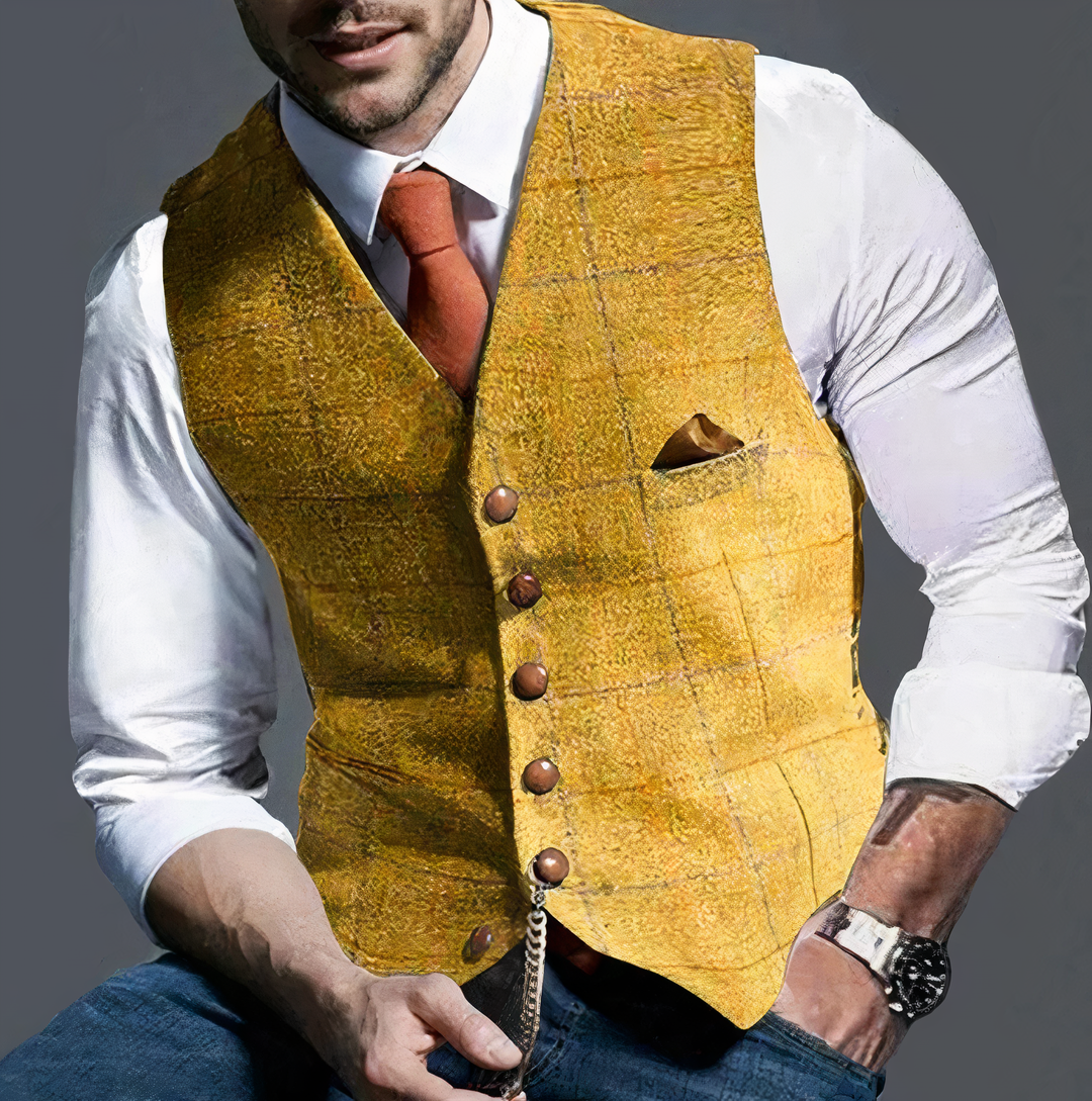 Slim-Fit Waistcoat Men's Suit Vest