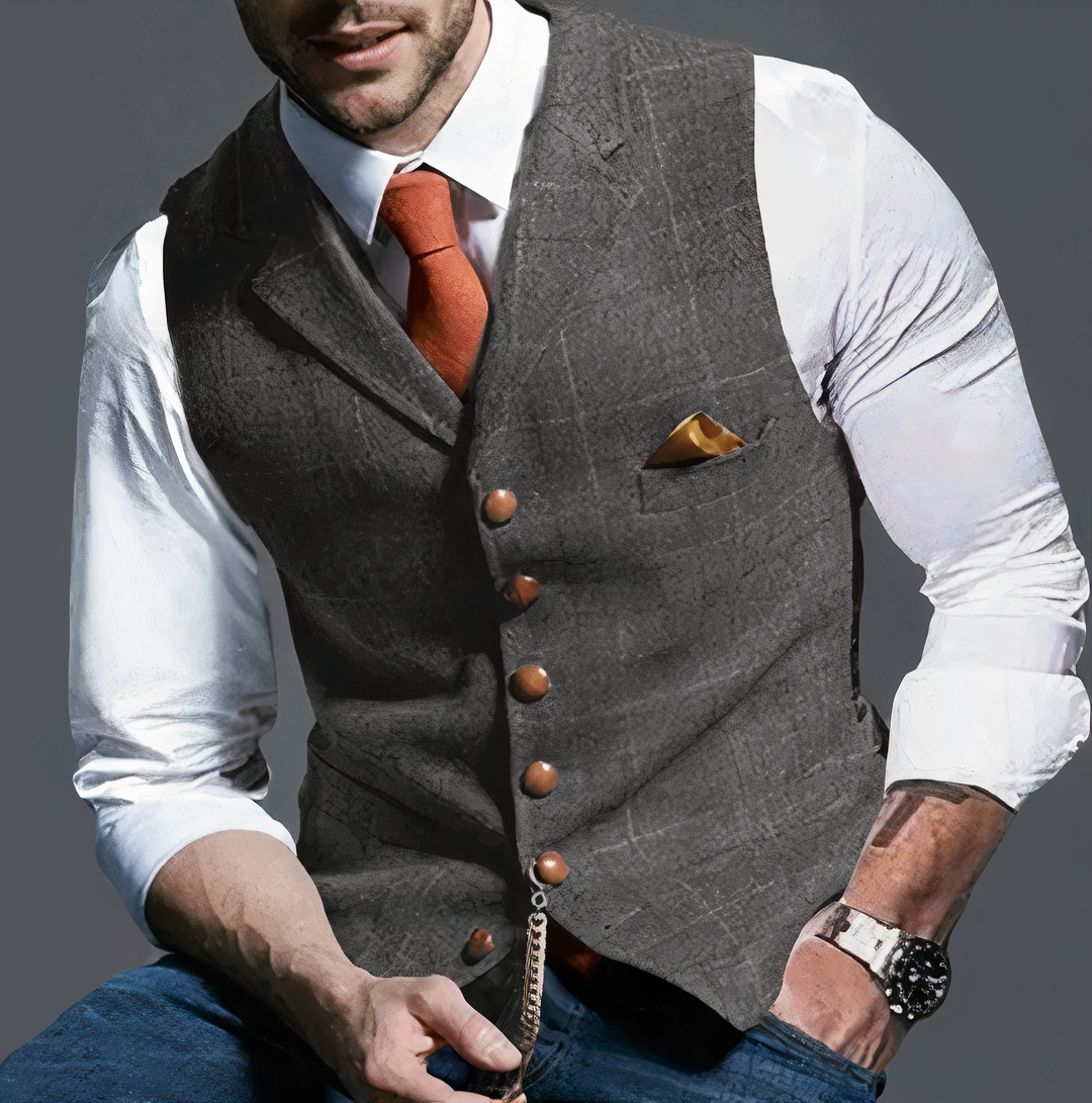 Slim-Fit Waistcoat Men's Suit Vest