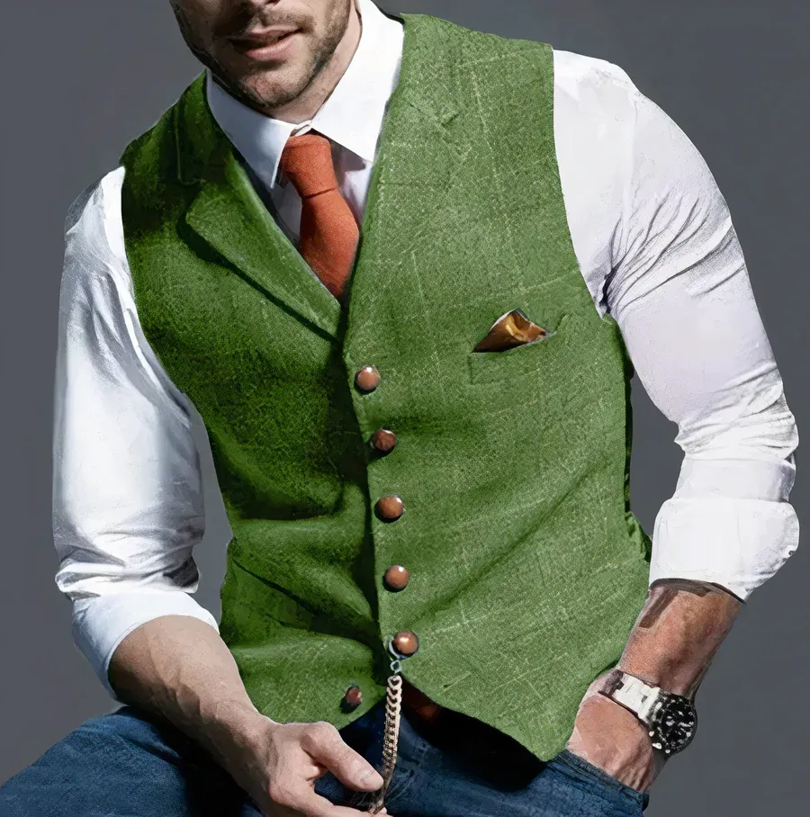 Slim-Fit Waistcoat Men's Suit Vest