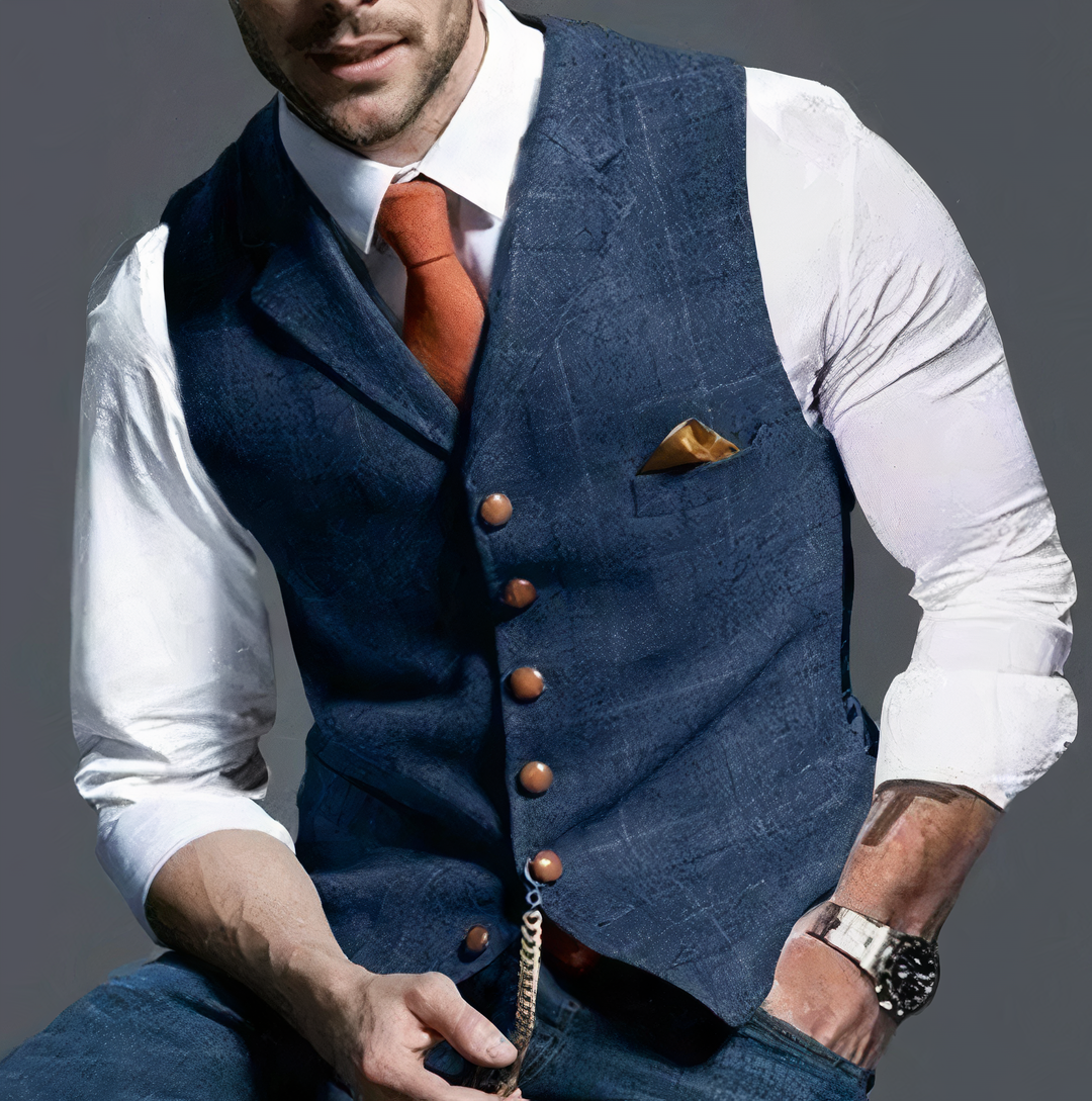 Slim-Fit Waistcoat Men's Suit Vest