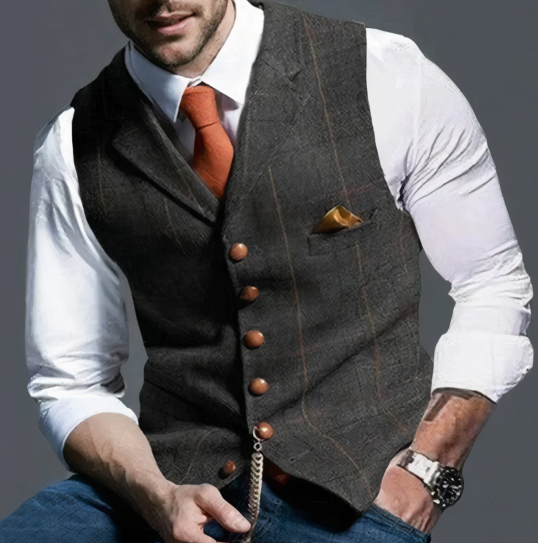 Slim-Fit Waistcoat Men's Suit Vest
