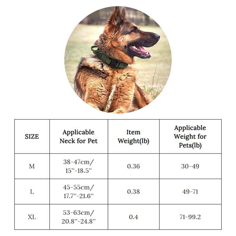 Adjustable Nylon Wear-Resistant Tactical Pet Collar