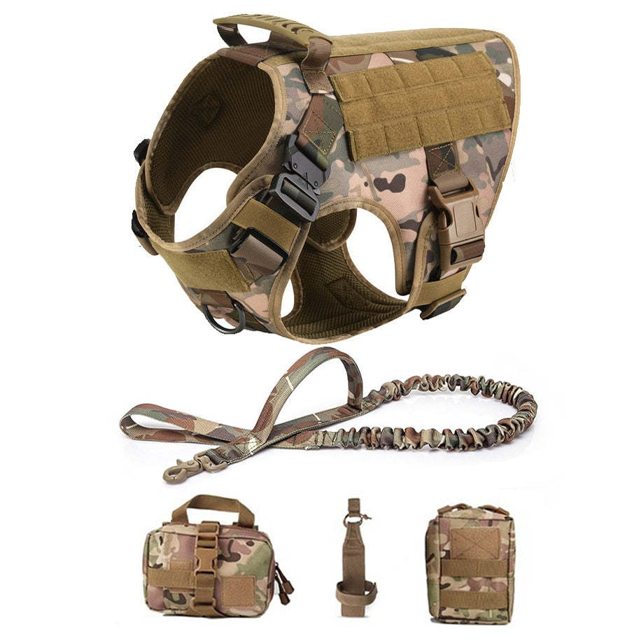 Military No-Pull Tactical Dog Harness Vest