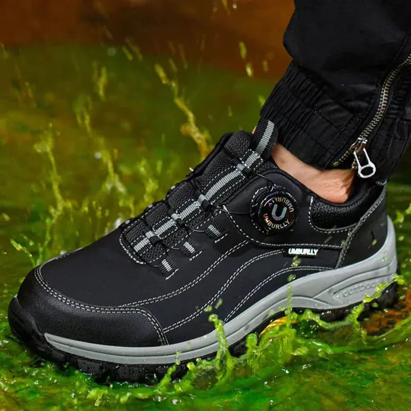 Men's Steel Toe Safety Shoes Microfiber Leather Puncture Proof Non-Slip Work Sneakers