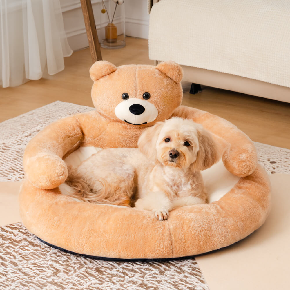 Cute Detachable Cuddle Teddy  Bear Cat Bed