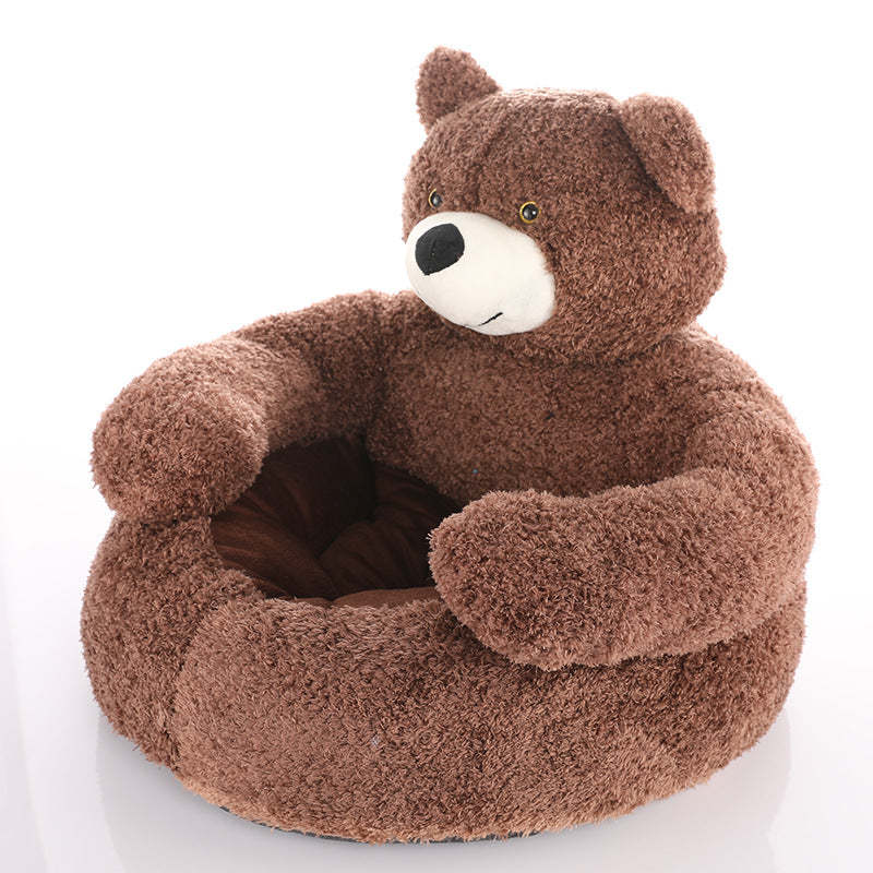 Cute Detachable Cuddle Teddy  Bear Cat Bed