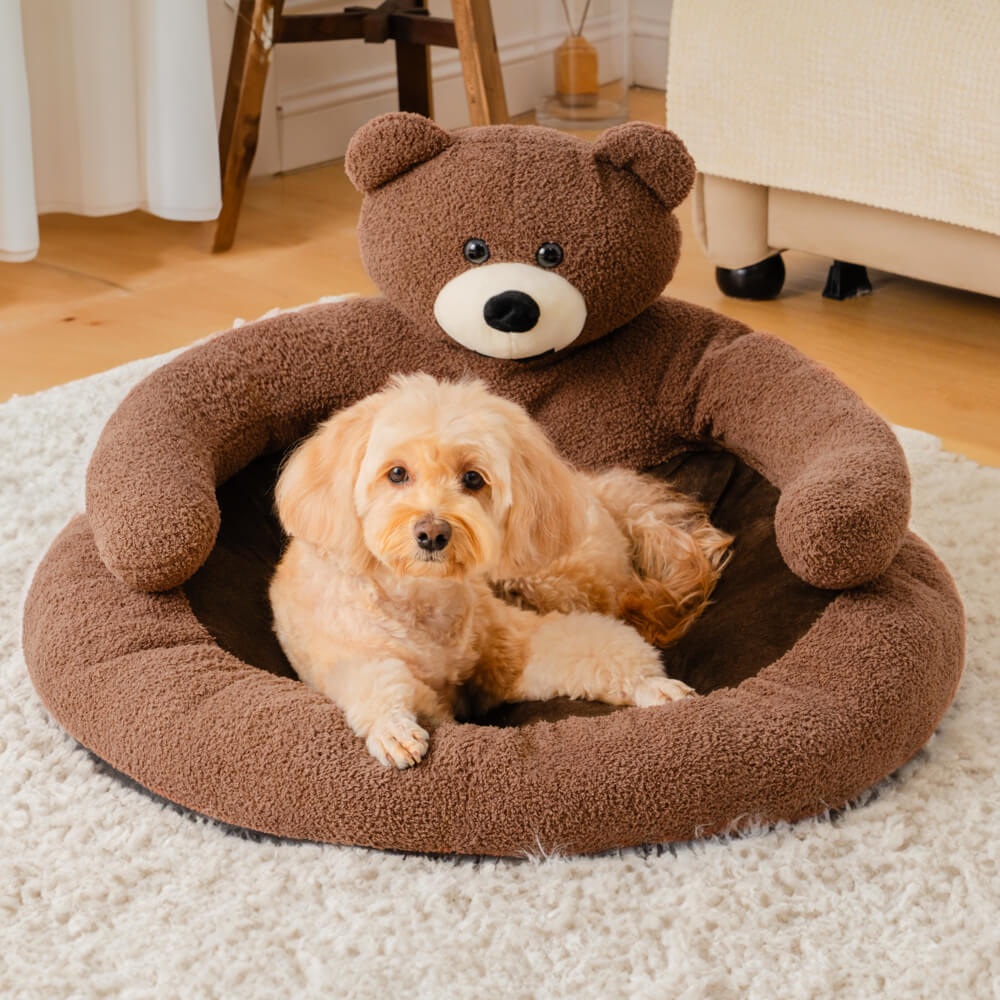 Cute Detachable Cuddle Teddy  Bear Cat Bed