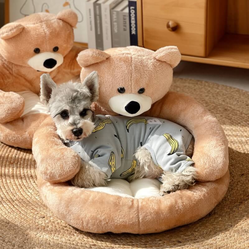 Cute Detachable Cuddle Teddy  Bear Cat Bed