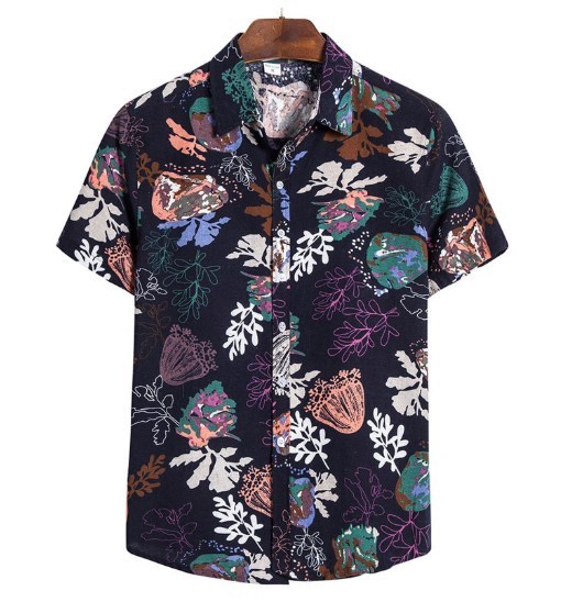 Oversize Men's Casual Fashion Short-Sleeved Shirt