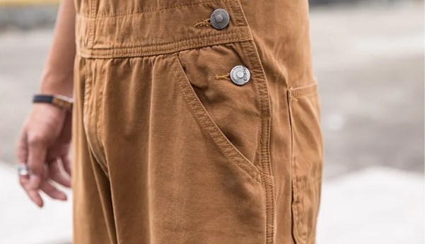 Leslie - Women's canvas dungarees with a relaxed fit 