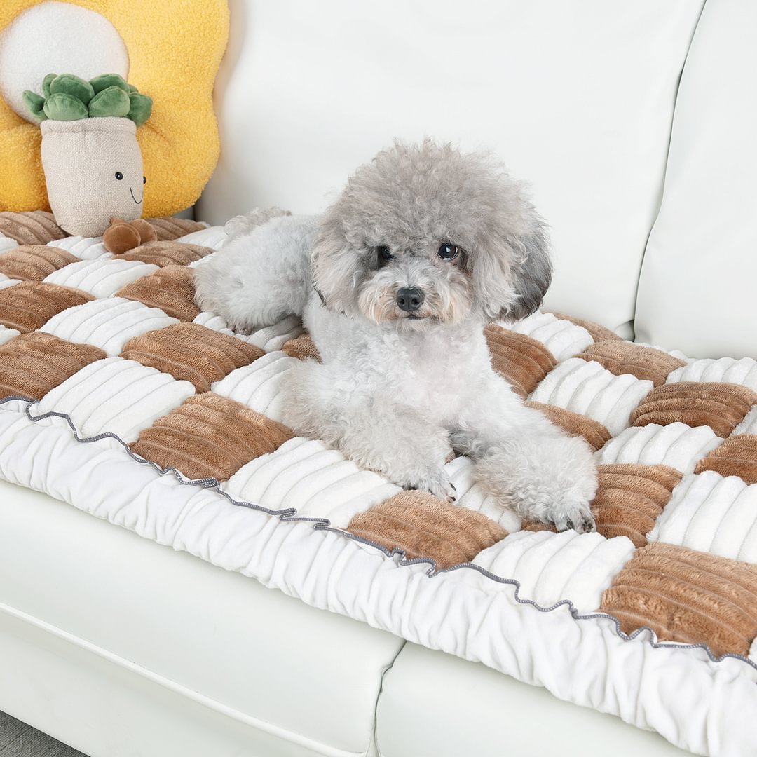 Large Plaid Square Pet Mat Bed Couch Cover