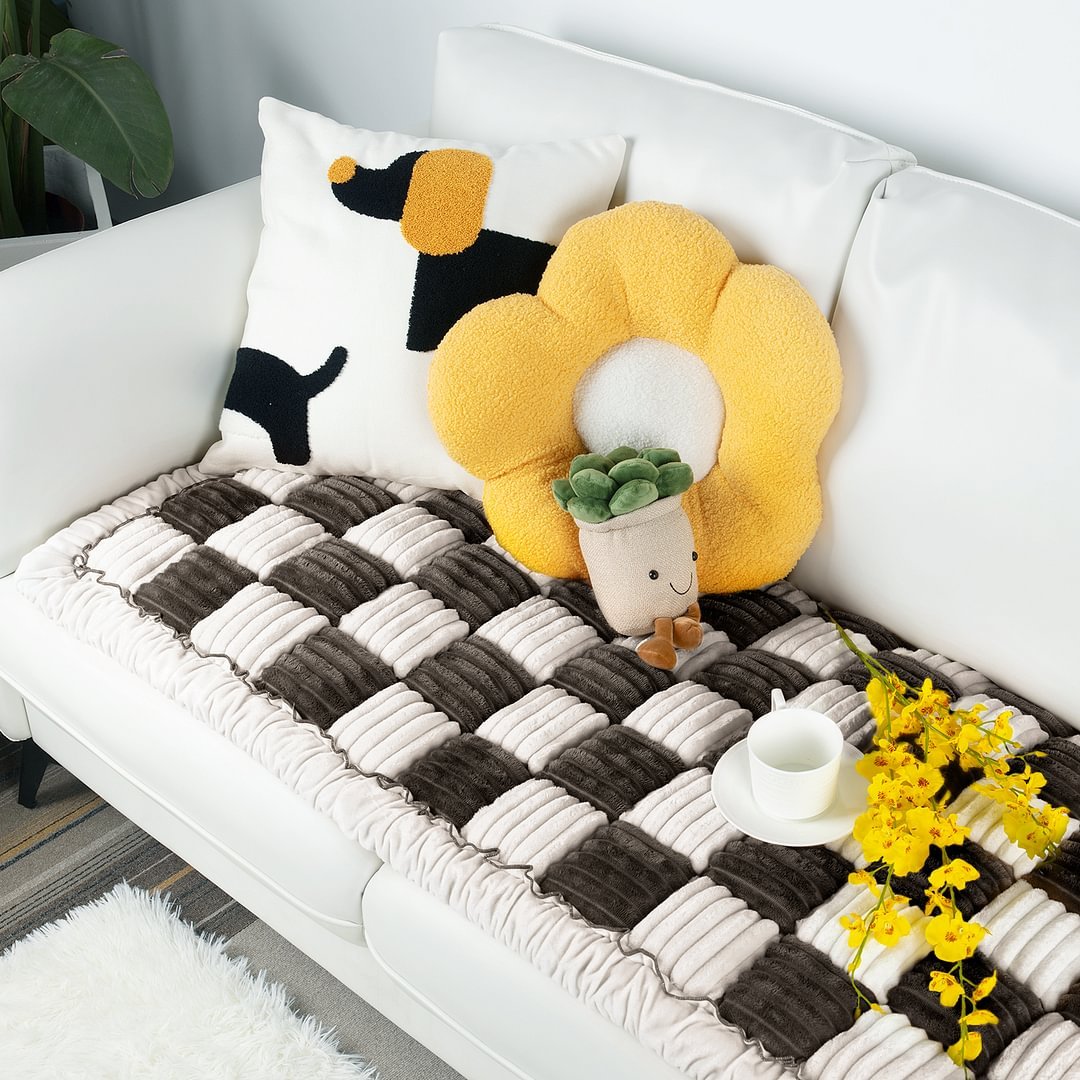Large Plaid Square Pet Mat Bed Couch Cover