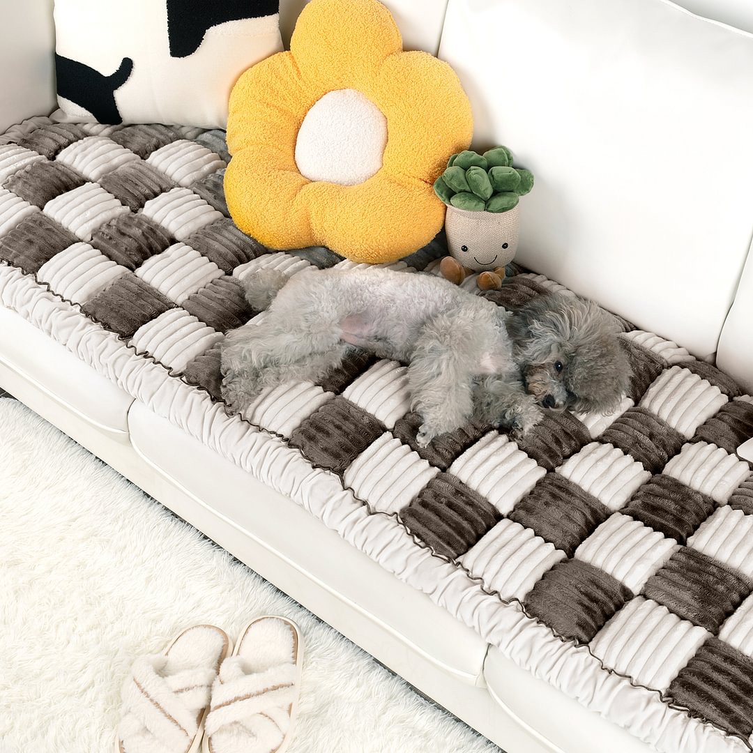 Large Plaid Square Pet Mat Bed Couch Cover