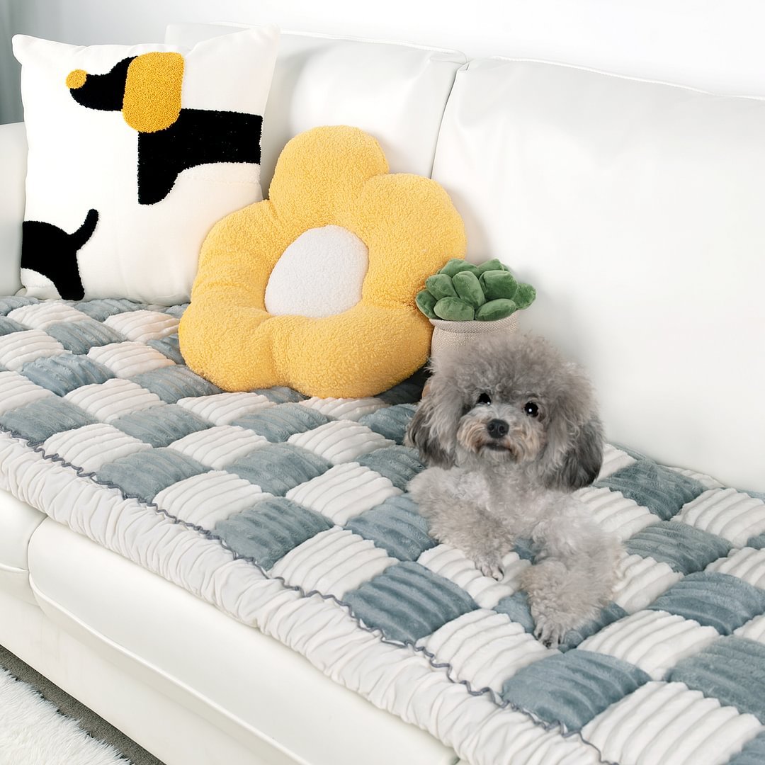 Large Plaid Square Pet Mat Bed Couch Cover