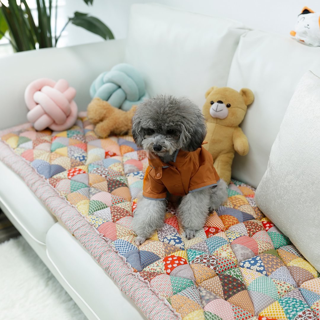 Large Plaid Square Pet Mat Bed Couch Cover