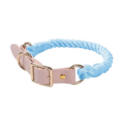 Handwoven Leather Fashion No Pull Dog Collar And Lead