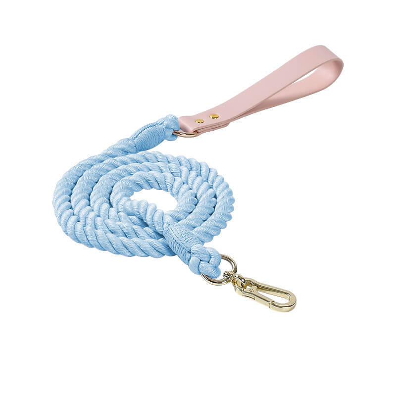 Handwoven Leather Fashion No Pull Dog Collar And Lead