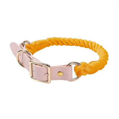 Handwoven Leather Fashion No Pull Dog Collar And Lead