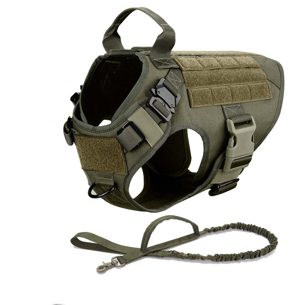 Military No-Pull Tactical Dog Harness Vest