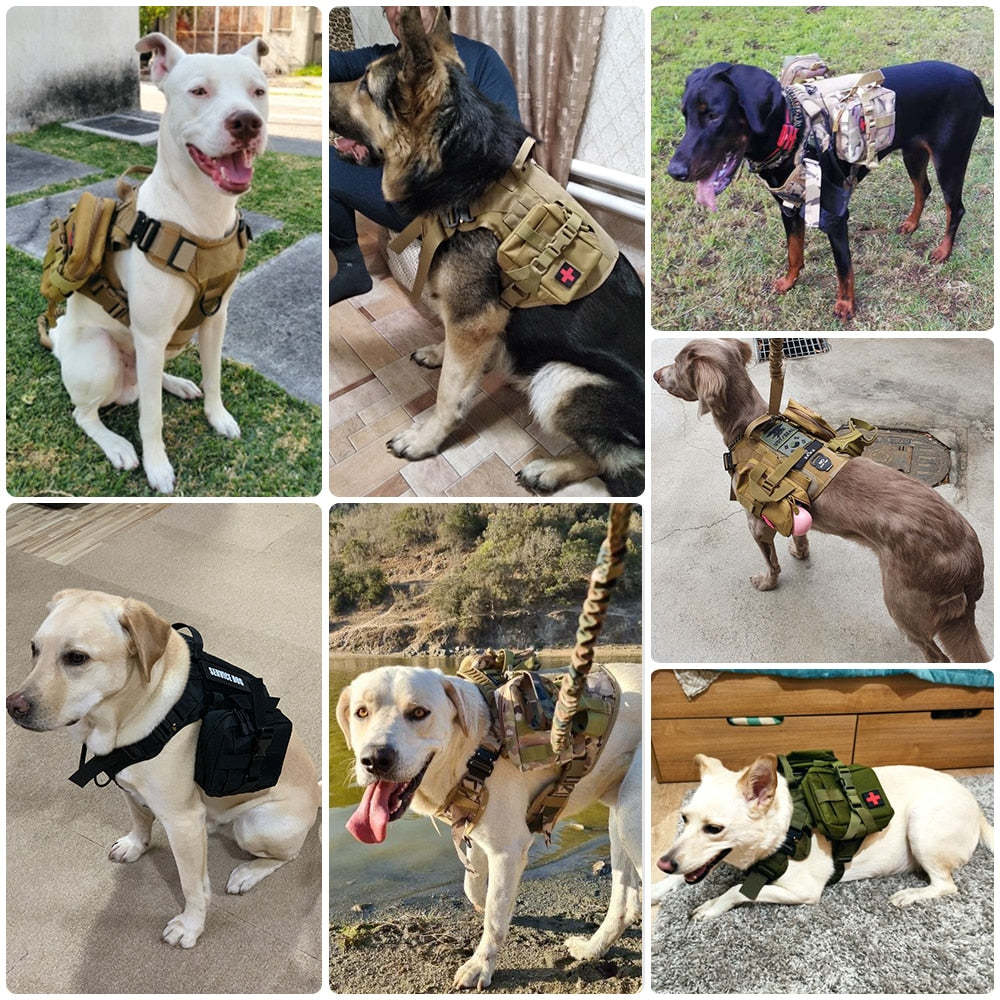 Military No-Pull Tactical Dog Harness Vest