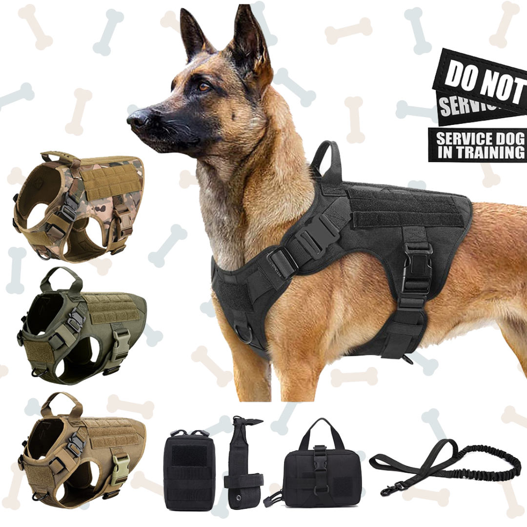 Military No-Pull Tactical Dog Harness Vest
