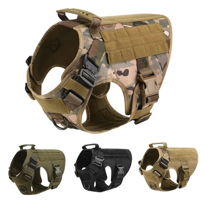 Military No-Pull Tactical Dog Harness Vest