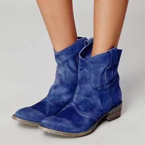 Luxury Women's Suede Ankle Boots Non-Slip Slip-On