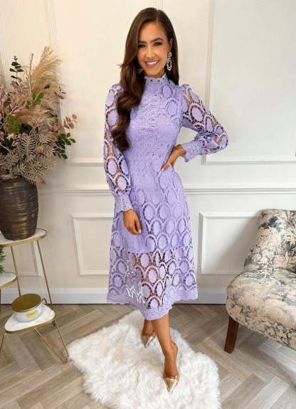 Sensual and Elegant Lace Midi Dress