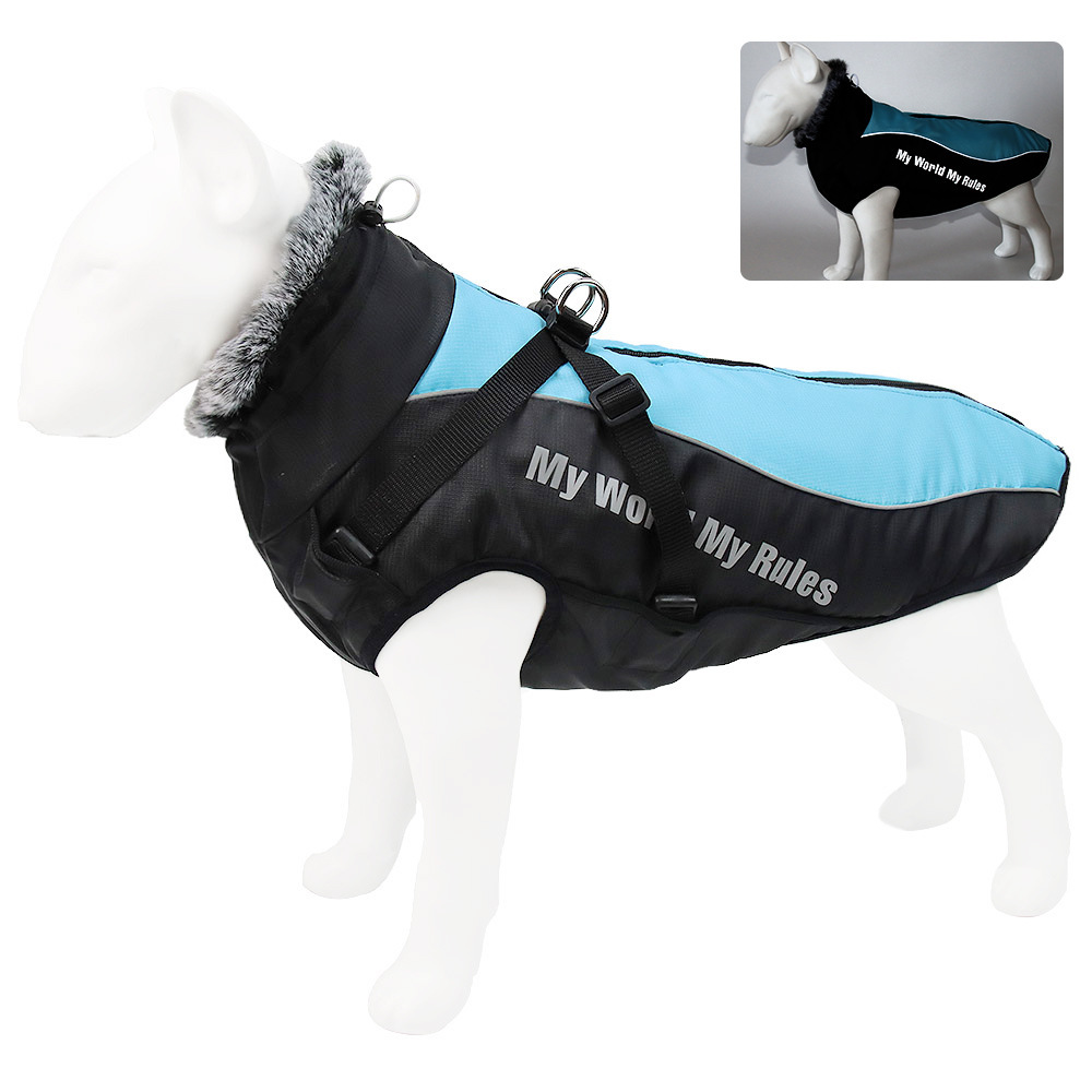 High Collar Warm Dog Jacket Thickened Dog Cotton Coat