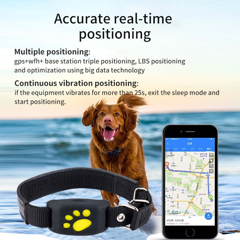 Real-Time Dog Cat GPS Tracker Collar
