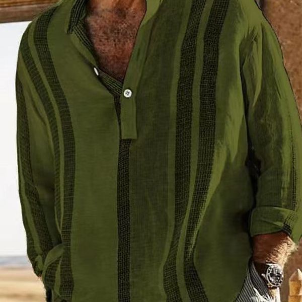 Long-Sleeved V-Neck Stripes