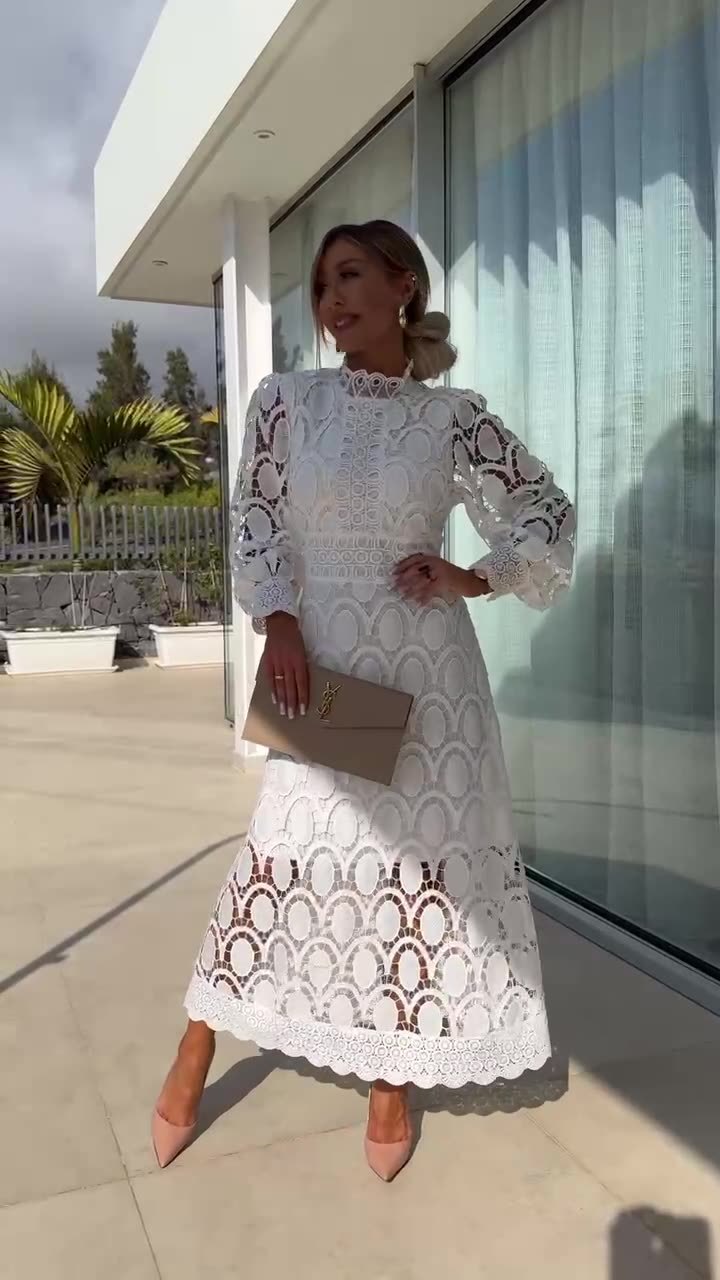 Sensual and Elegant Lace Midi Dress