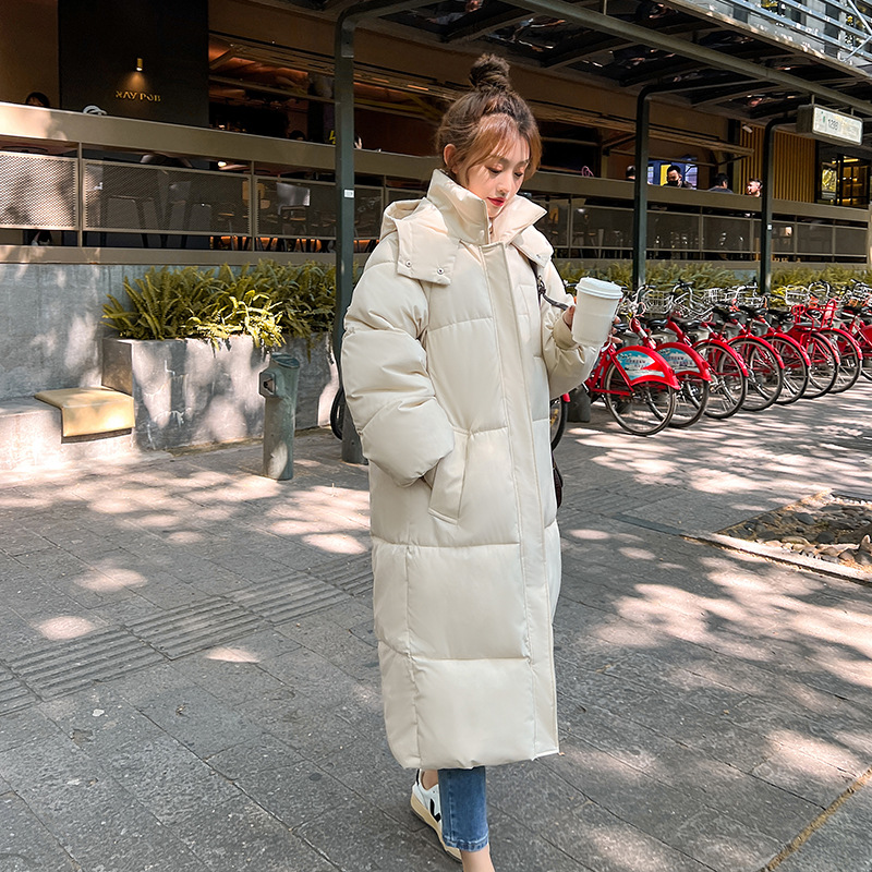 Long Overknee Cotton-Padded Jacket Loose Down Jacket