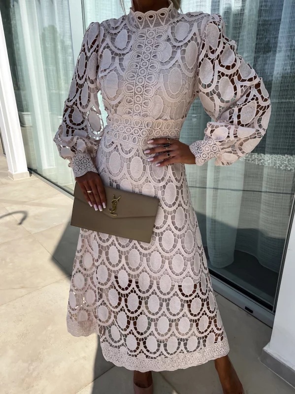 Sensual and Elegant Lace Midi Dress