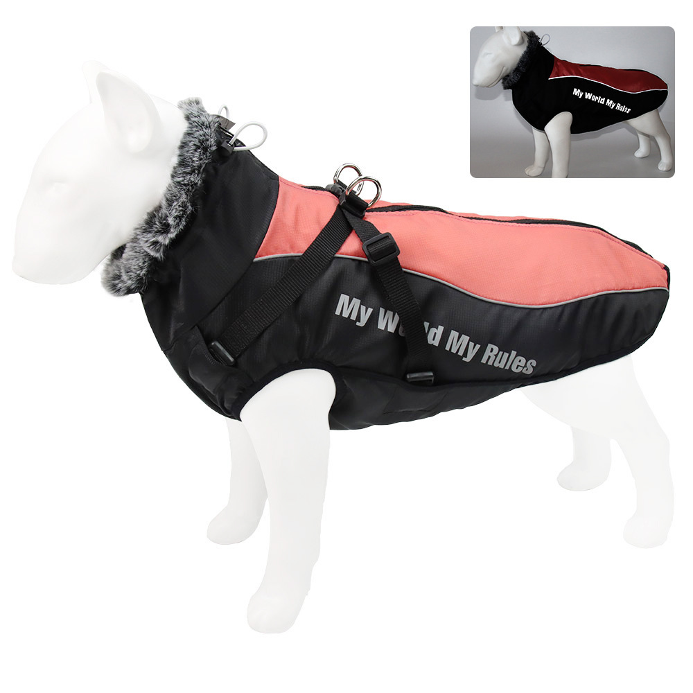High Collar Warm Dog Jacket Thickened Dog Cotton Coat