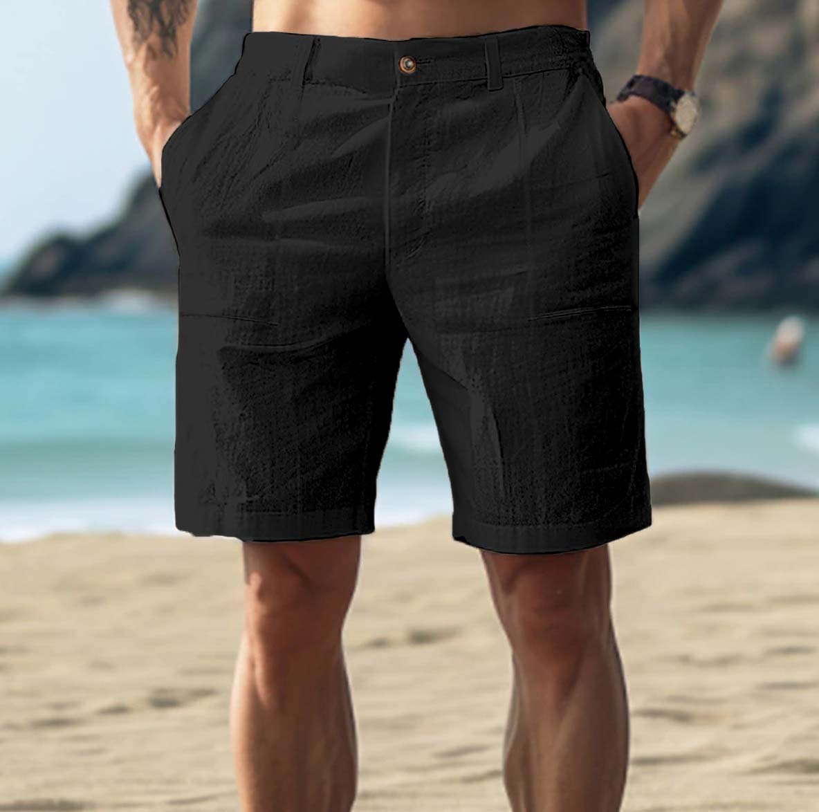 Men's Vacation Linen Summer Shorts