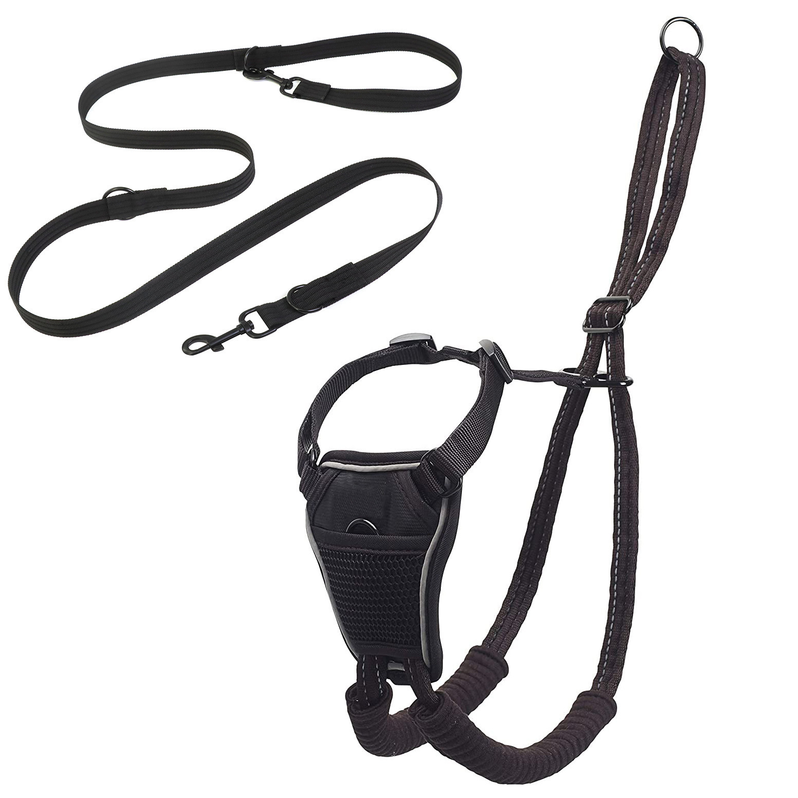 No Pull Dog Harness Double buckle lead rope