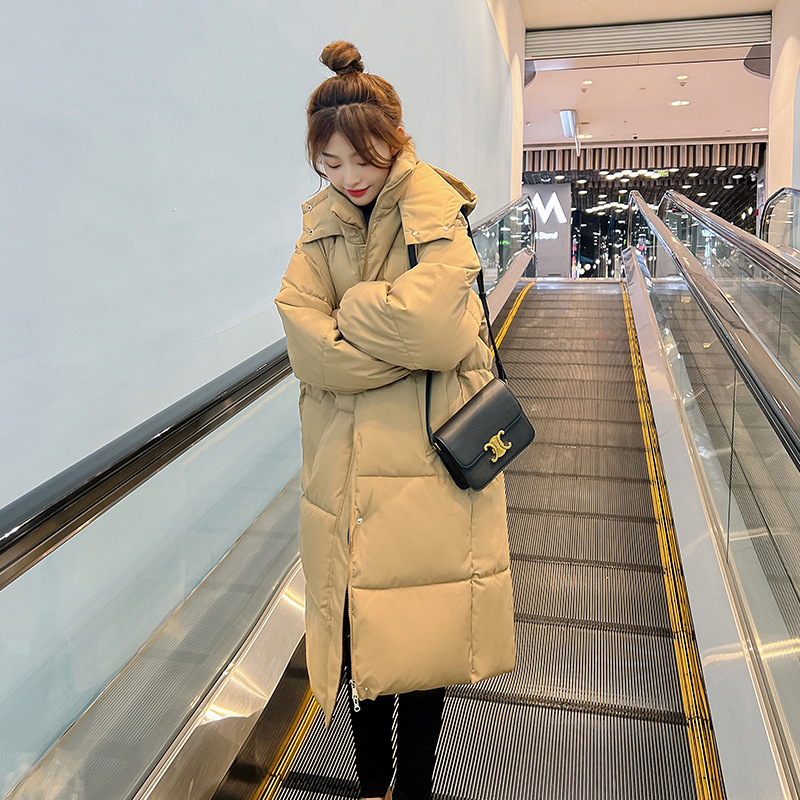 Long Overknee Cotton-Padded Jacket Loose Down Jacket