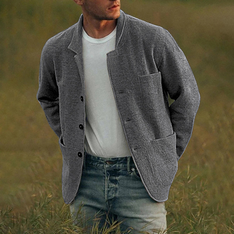 Solid Comfortable Jacket for Men