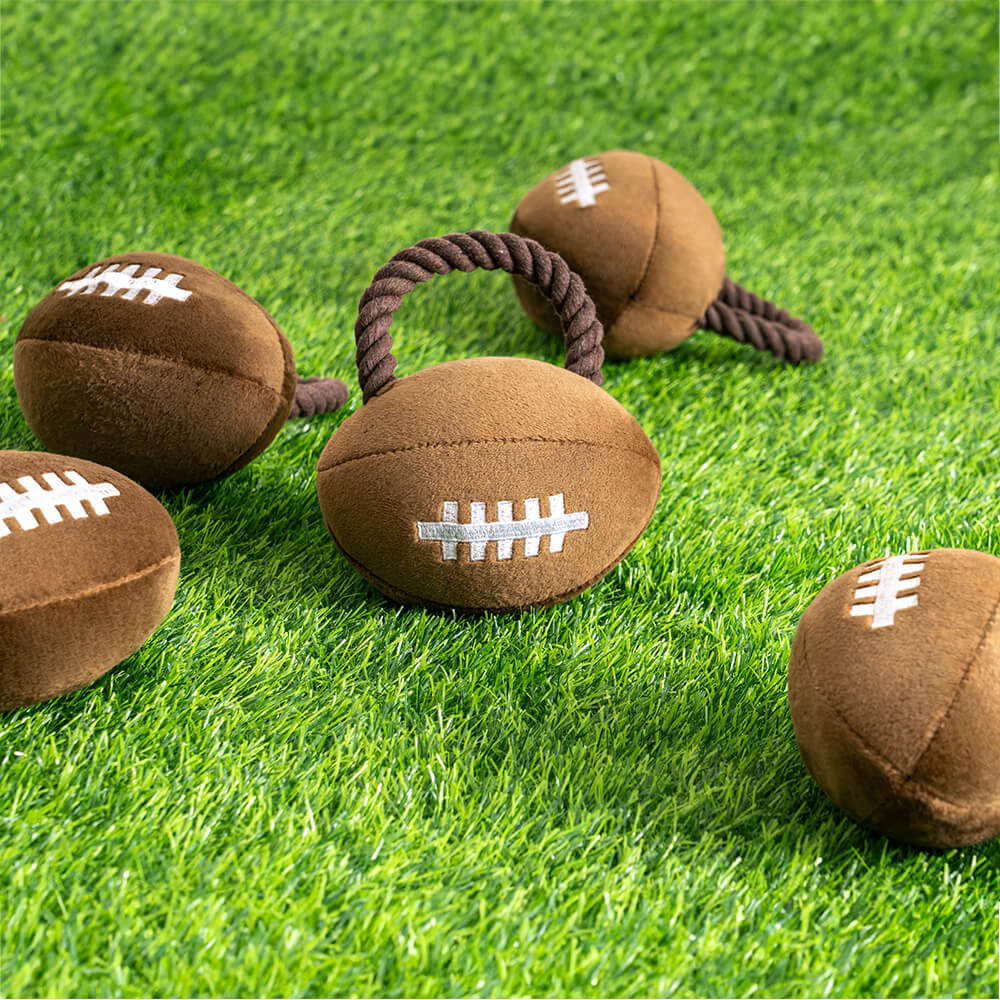 Plush Rugby Football Sound Toy Dog Interactive Toy